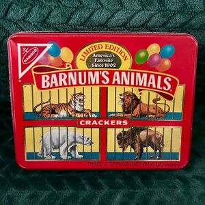 Vintage 1989 Nabisco Barnum's Animals Crackers 85th Anniversary Collectible Tin